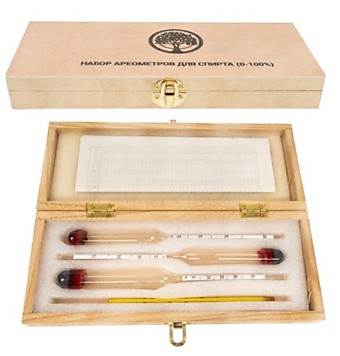 Набор спиртометров в футляре